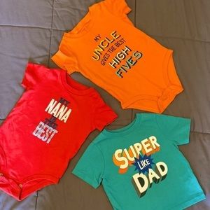 BUNDLE 18 months Bodysuits (2) & T-Shirt Boy or Girl